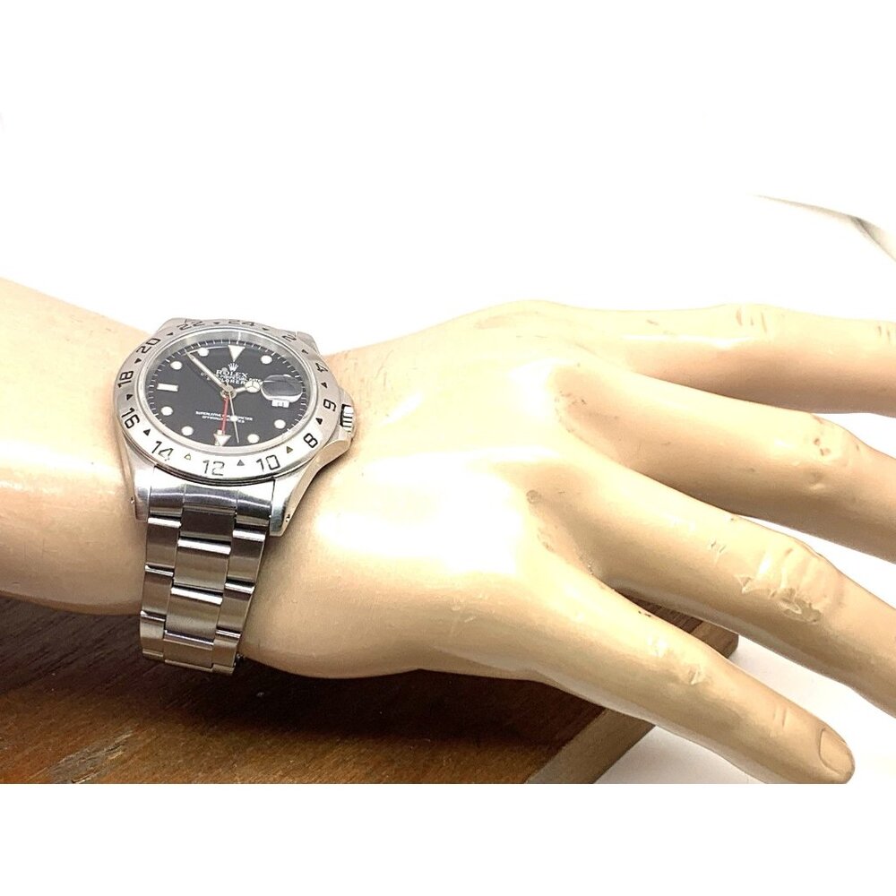 1997 Rolex Men's Watch Explorer II 16570 GMT Swiss Automatic Black Dial 40mm - Picture 4 of 14